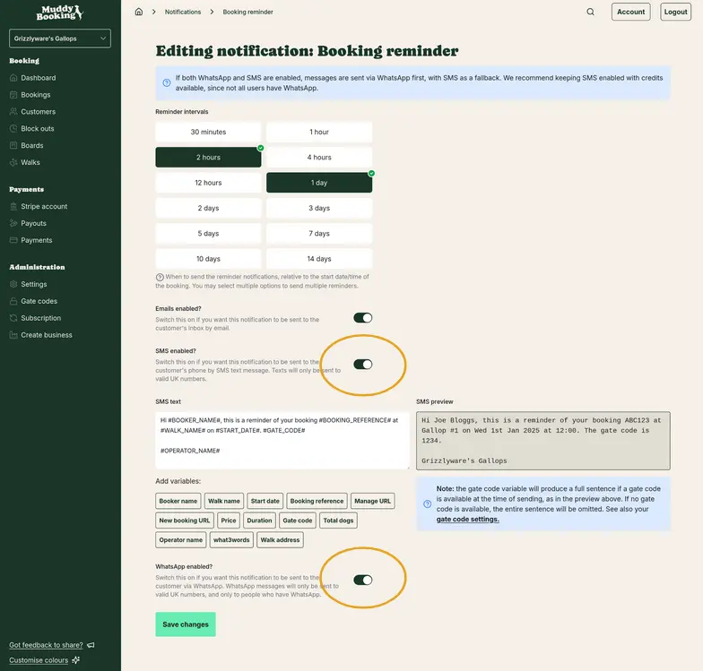 WordPress pages