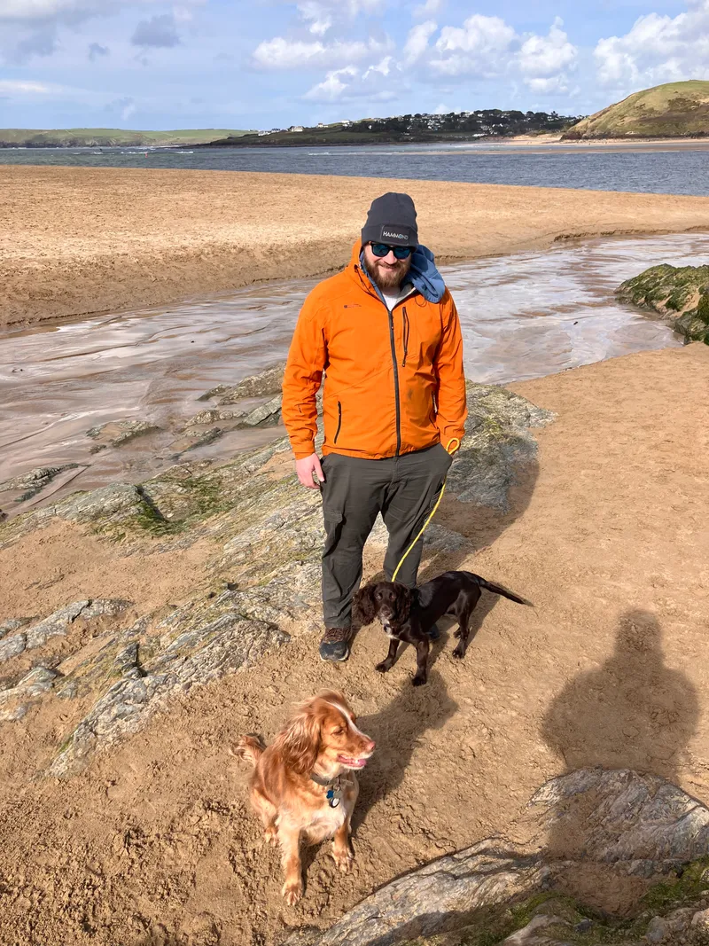 Josh, Willow and Meg on the beach